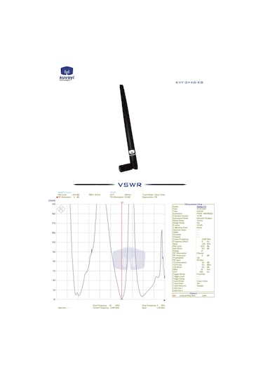 Kuvayi Technologies KVY-2P4G-EB 2.4 GHz Wi-Fi Bluetooth Anteni