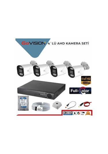 4'lü Kamera Seti 2mp 3.6 Mm Full Color Serisi