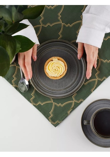 Magistro Urban Bordürlü Tatlı Tabağı Porselen, Çapı 18,5 Cm 102233713 Gri