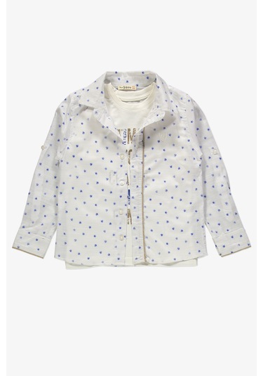 Gömlek ,pantolon ,t-shirt Yaprak Desen 3parça Erkek Çocuk Takım T Koyu Kahverengi