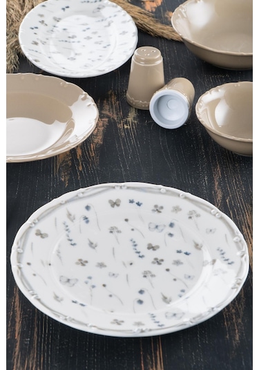 Flora 6 Kişilik 23 Parça Porselen Yemek Takımı