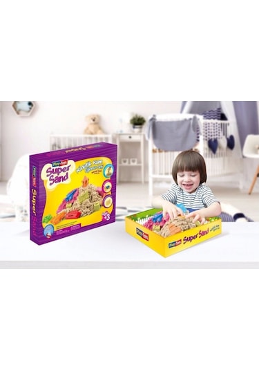 Play-toys 500 Gr. Kinetik Kum Eğlence Seti Ve 6 Kalıp