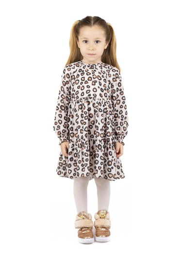 Bestkids Kız Çocuk Leopar Desenli Elibise 001