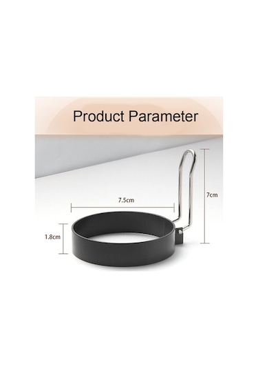 Ganzhoushop Yuvarlak Yumurta Yapışmaz Sprey Sones Omlet Modeli Kalıbı Halkası Demir Döküm Pratik Mutfak Aleti Oi Diğer