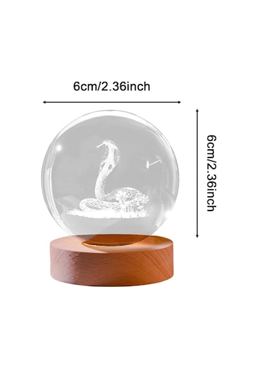 Dolıty Kristal Küre Dekor Taşınabilir Çok Fonksiyonlu Led Çok Renkli