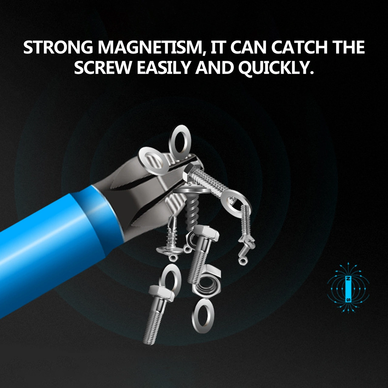 Neevoyu 7'li Çapraz Vidalama Ucu Seti - Mıknatıslı Elektrikli Tornavida Uçları 25mm-150mm