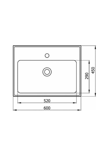Karen Banyo Sky 60 CM Dolap Uyumlu Seramik Lavabo
