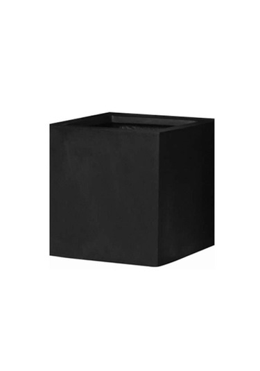 Mofiba Fiberglass Saksı Kare 30cm 30cm 30h Cm Siyah