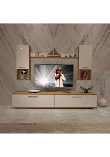 Decoraktiv Eko 5da Mdf Std Tv Ünitesi Tv Sehpası Pera - Beyaz