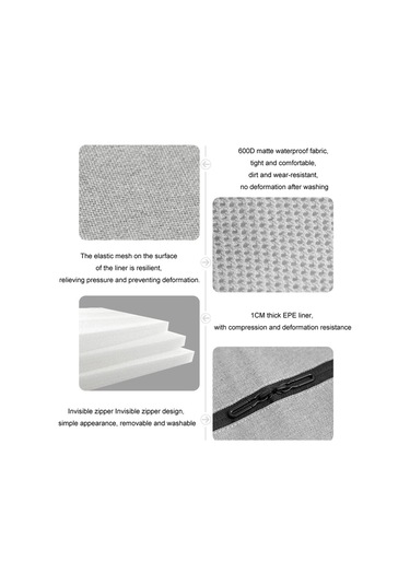 Sones Tutun Top Araba Çocuk Koltuğu Kaymaz Kalınlaşmış Aşınma Önleyici Koruyucu Ped Gri