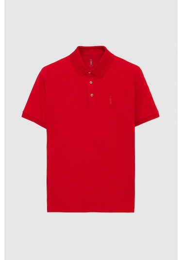 Twn Slim Fit Kırmızı Pike Dokulu T-shirt 4ec146011784m Kırmızı