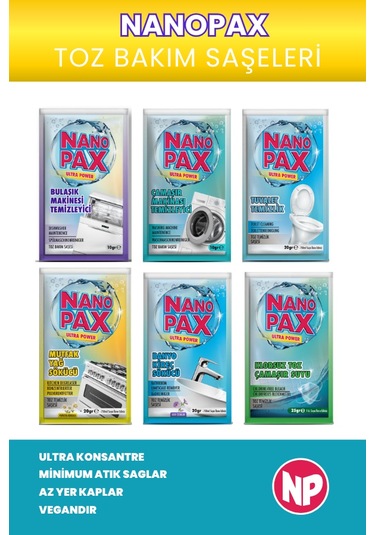 Mutfak - Yağ Sökücü Toz Temizlik Saşesi 12 Adet X 20gr 12'li Set