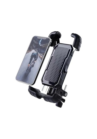 360 Derece Ayarlanabilen Gidon Bağlantılı Bisiklet Motosiklet İçin Abs 4-7.8 İnç Telefon Tutucu - 9087252368776ynt