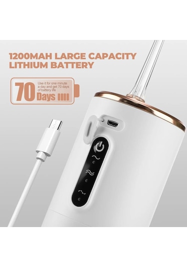 Valkyrie Şarj Edilebilir Taşınabilir Ağız Duşu 280ml Diş Protez Bakım Cihazı Gündelik Kullanım