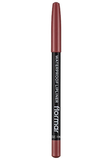Flormar Suya Dayanıklı Dudak Kalemi (BORDO) - Waterproof Lipliner - 202 Soft Pink Brown - 8690604111022