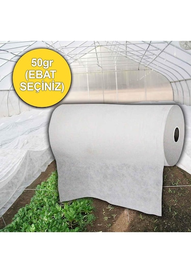 12,8x5 Metre 50gr Agril Isı Don Örtüsü, Zirai Don Kırağı Örtü Karpuz Çilek Örtüsü, Sera Toprak Örtüsü Elyaf Bitki Koruma Örtüsü