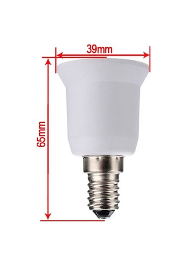 Vkemall E14'den E27'ye Ampul Tabanı Dönüştürücü Adaptör, 10 Adet Paket Classıc