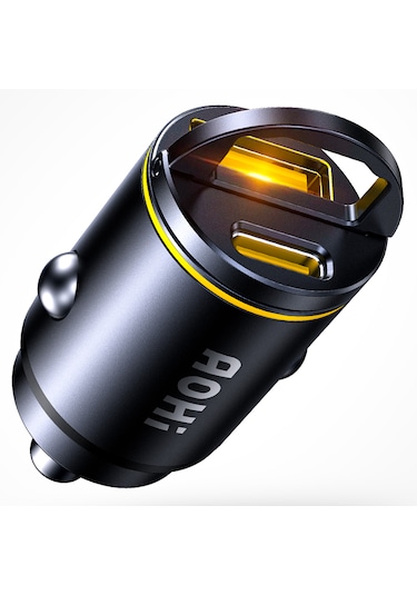 Aohi Superauto Araç Içi Şarjı, 2 Portlu Pd 45w Type-c To Type-c