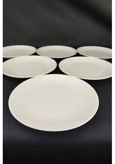 Digithome 6'lı Deniz Form Servis Tabağı Seti 24 Cm Krem Tl4034835 C320.225