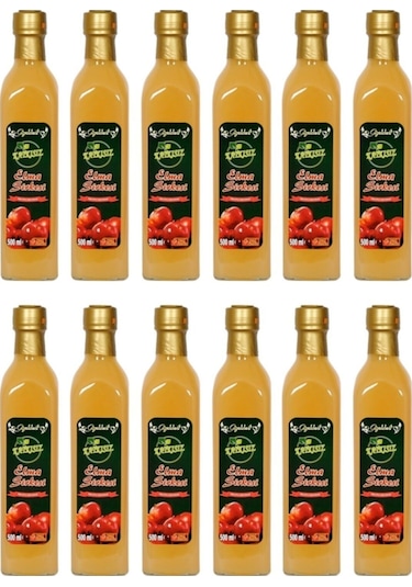 Elma Sirkesi 12x500 Ml - %100 Katkısız Doğal Geleneksel Ev Yapımı