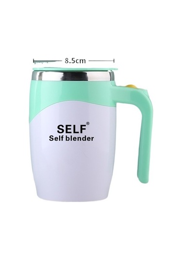 Soulader Otomatik Karıştırmalı Paslanmaz Çelik Seyahat Kahve Kupası, Elektrikli Çırpıcılı Bardak, Şarj Edilebilir Taşınabilir French Press Alternatifi Yeşil