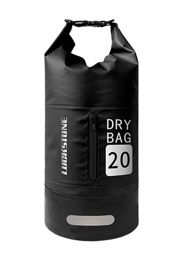 Novahub Su Geçirmez Sırt Çantası - 10l/20l, Pvc Kumaş, Siyah Kamp Ve Kayık İçin Siyah