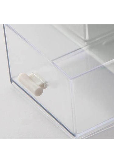 Anjiexun Çok Çerçeveli Masaüstü Çekmece Saklama Kutusu Kozmetik Kırtasiye Rafı Beyaz