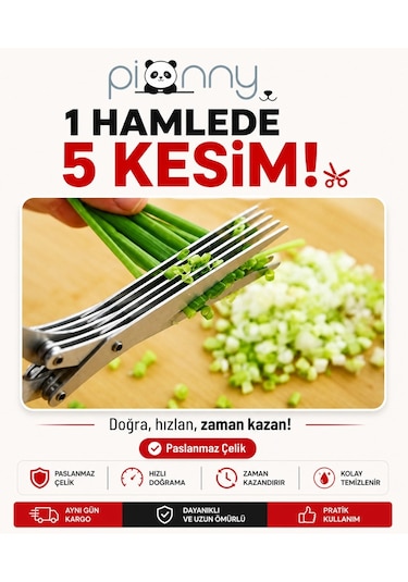 Pionny 5 Bıçaklı Sebze Doğrama Makası