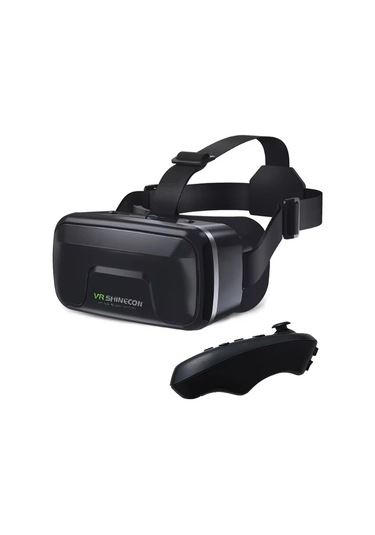 Xuweiwei Stil 1 Shinecon Vr Gözlükleri Ayarlanabilir 3d Başlık Rahat Kullanım Katıksız Görsel Deneyim Siyah Mavi Ev Eğlencesi İçin İdeal