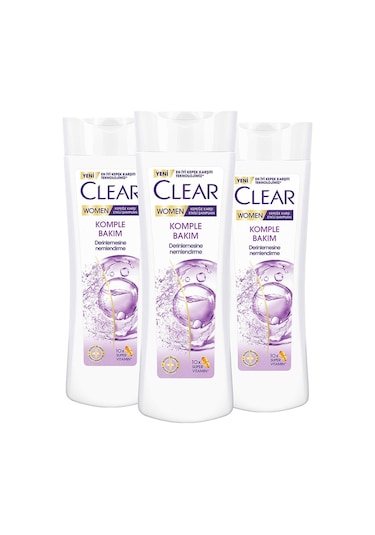 Clear Komple Bakım Kepeğe Karşı Etkili Şampuan 3 x 350 ML