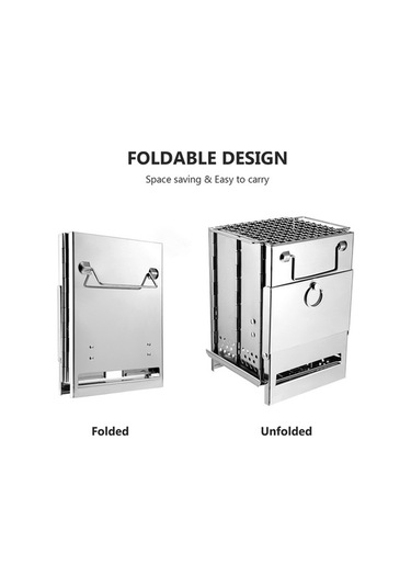 Tongxida Açık Barbekü Izgara Kamp Piknik Katlanır Izgara Gümüş, Hızlı Açılır Model Gümüş