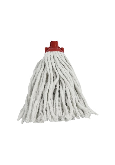 Elmop P02 Pamuklu Beyaz Islak Mop - Paspas Ucu - Vidalı Standart Yedek Mop Püskül - 1 Adet
