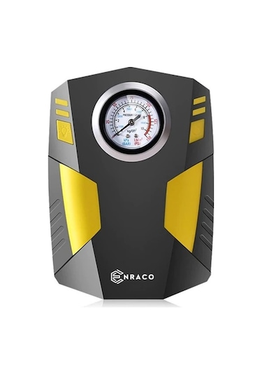 Enraco 12v Taşınabilir Hava Pompası Kompresör Araç Lastik Şişirme Ve Tamir Seti