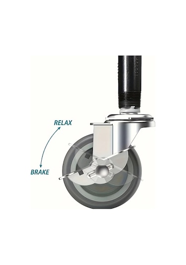 Dashanshop 4 Adet 3 Inç Frenli Ağır Hizmet Tekerleği 360 Derece Döner Sesiz Çalışır