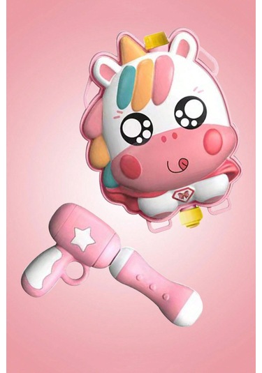 Sırt Çantalı Sırta Takılabilen Pompalı Su Tabancası 2000ml Kapasite - Pembe