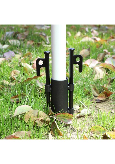 Kosona Kamp Tenteği, Şemsiyesi Ve Çadır Çubuğu Sabitleyici - Metal Malzeme, 35mm İç Çapı, 100mm Uzunluk Siyah