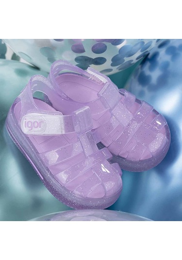 Igor S10265-212 Star Glitter Lilac Çocuk Sandalet Lila Lila