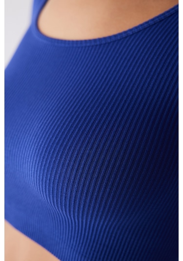 Penti Seamless Dikişsiz Ribbed Active Saks Mavisi Üst Ph8tpl8k24ıy-sa8