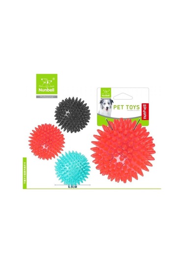 Nunbell Suda Batmaz Termoplastik Kirpi Top Köpek Oyuncağı 6,5 Cm 1 Adet