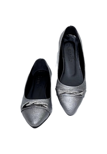 Fiyra 4006 Platin Örgü Taşlı Şık Düğünlük Günlük Bayan Babet 001