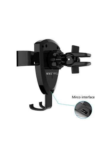 Juo Havalandırma Izgara Uyumlu 10W Kablosuz Şarjlı Araç İçi Telefon Tutucu