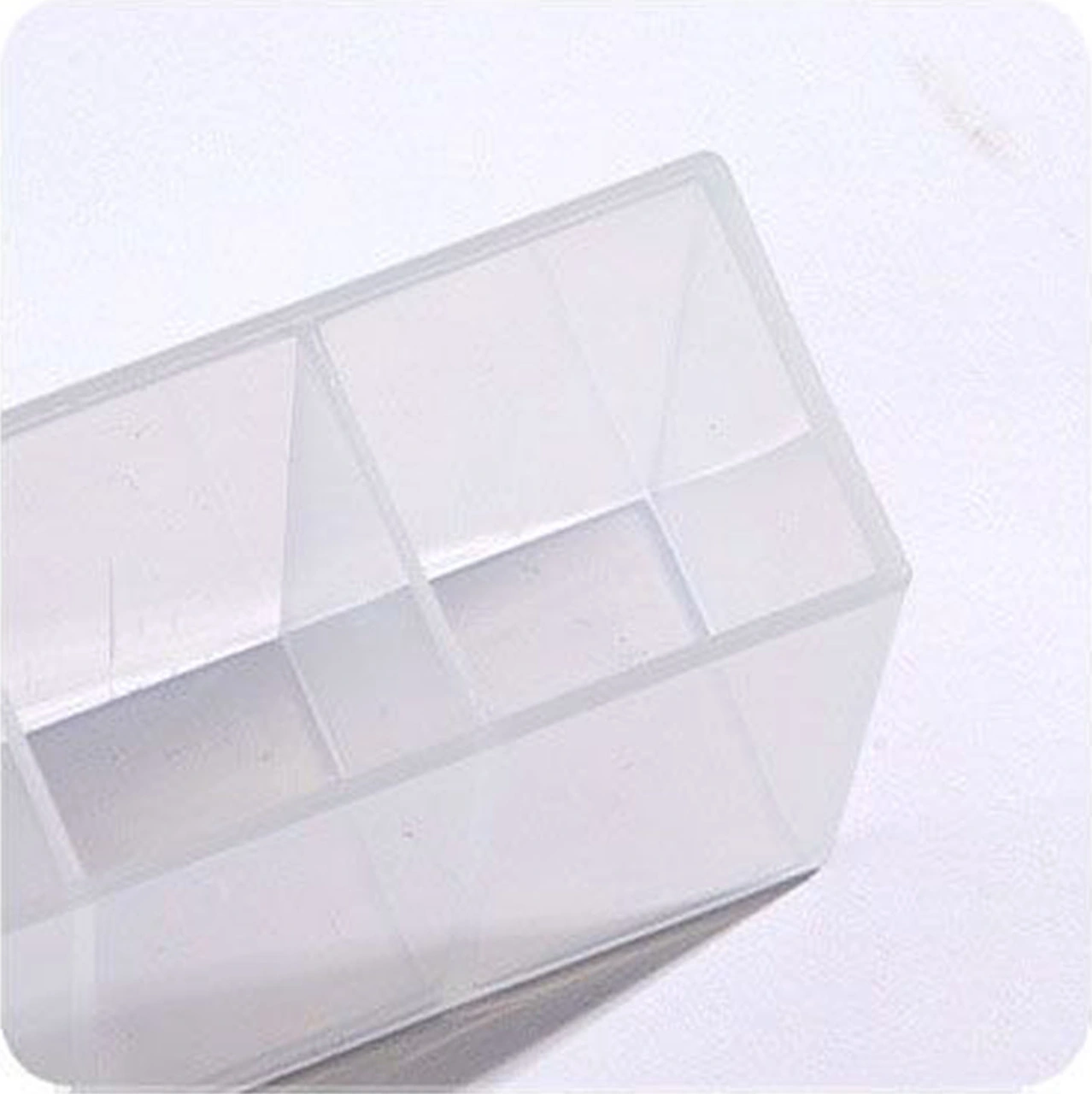 Yaleker Üç Bölmeli Şeffaf Duvarlı Saklama Kutusu - Delme Yok Özlü Yapışkanlı - Makyaj, Kalem Ve Küçük Eşyalar İçin Ev Ve Banyo Organizatörü Diğer