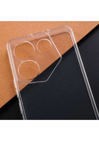 Prolysus Tecno Camon 20 Pro 5g Kılıf Kamera Korumalı Şeffaf Yumuşak Silikon Kılıf