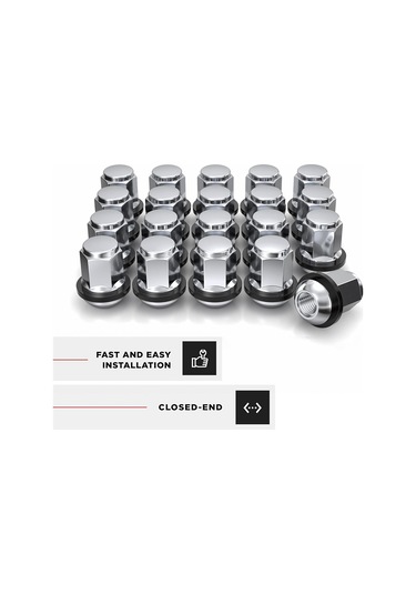 Nayomiglow 1907wr-20am Krom Fabrika Stili M12x1.5 Yarıçaplı Koltuk Somunu Honda Ve Acura İçin Rondelalı, 20 Paket Diğer