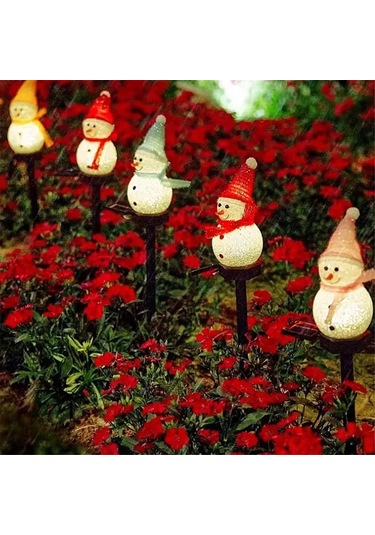 Yifomall Güneş Enerjili Kış Baba Figürlü Bahçe Işığı - Ip44 Su Geçirmez Dış Mekan Dekorasyonu, 4 Renkli Toplu Paket, Akşamdan Sabaha Otomatik Aç-kapa