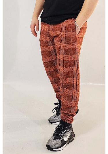 Wingetstar Ekose Manşetli Erkek Eşofman Altı Kiremit