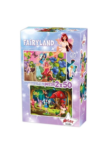 Star Puzzle 2x50 Parça Çocuk Puzzle - Peri Diyarı 1 Adet