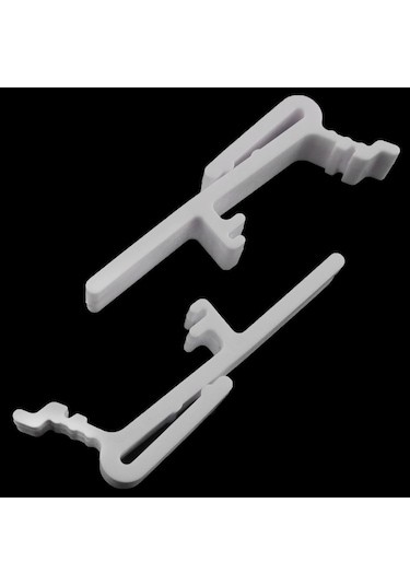 Hfambition Dikey Panjur Klipleri - 8'li Beyaz Plastik Perde Askısı Seti