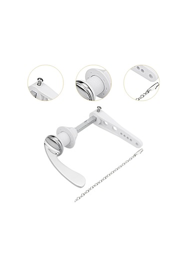 Suntek Tuvalet Tank Anahtarı Ergonomik Saplı Banyo Lavabo Beyaz