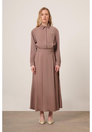 Ftz Women Kadın Modal Etekli Takım Vizon 30714 Vizon